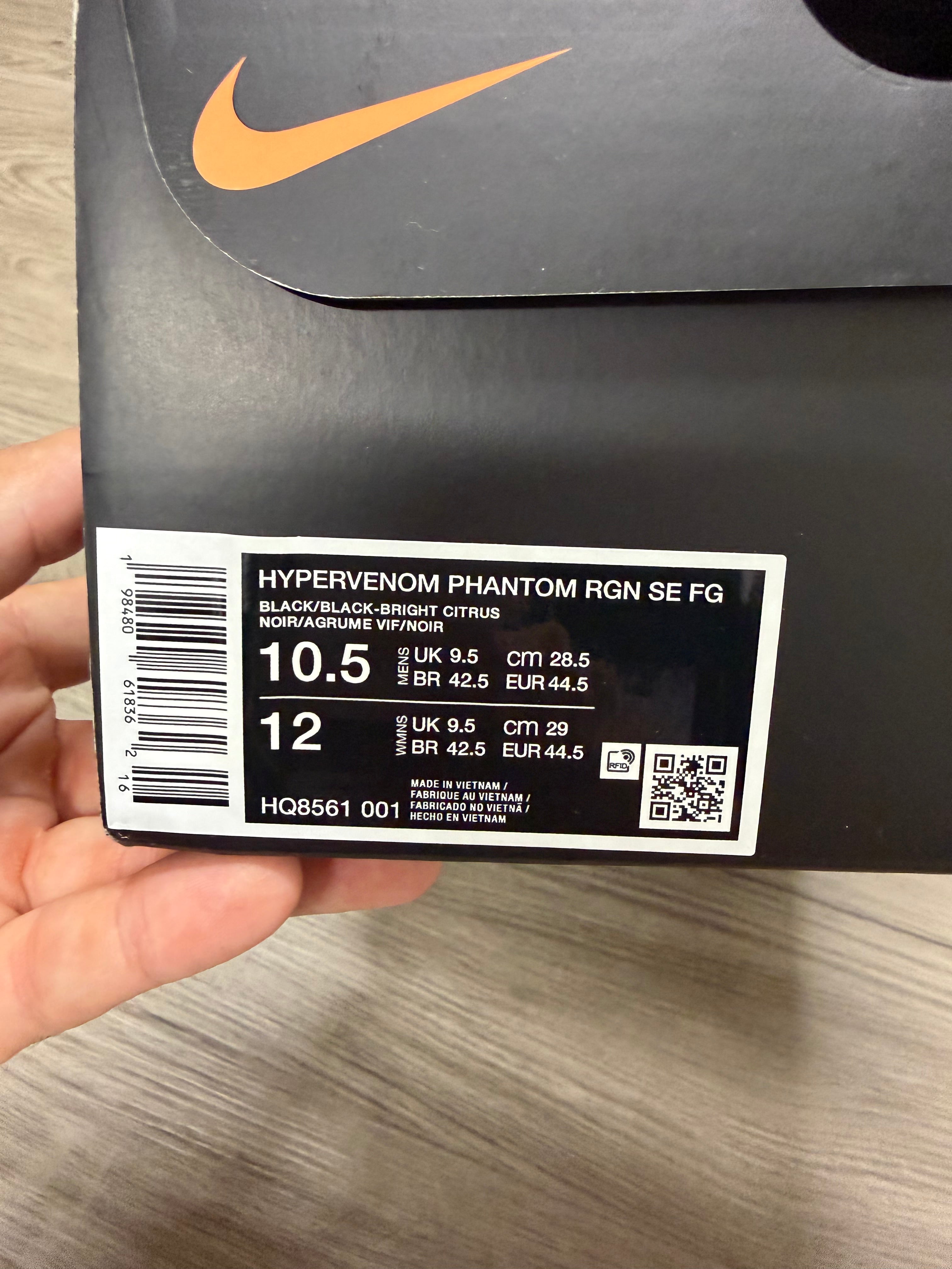 Nike Hypervenom Phantom RGN Black/Bright Citrus