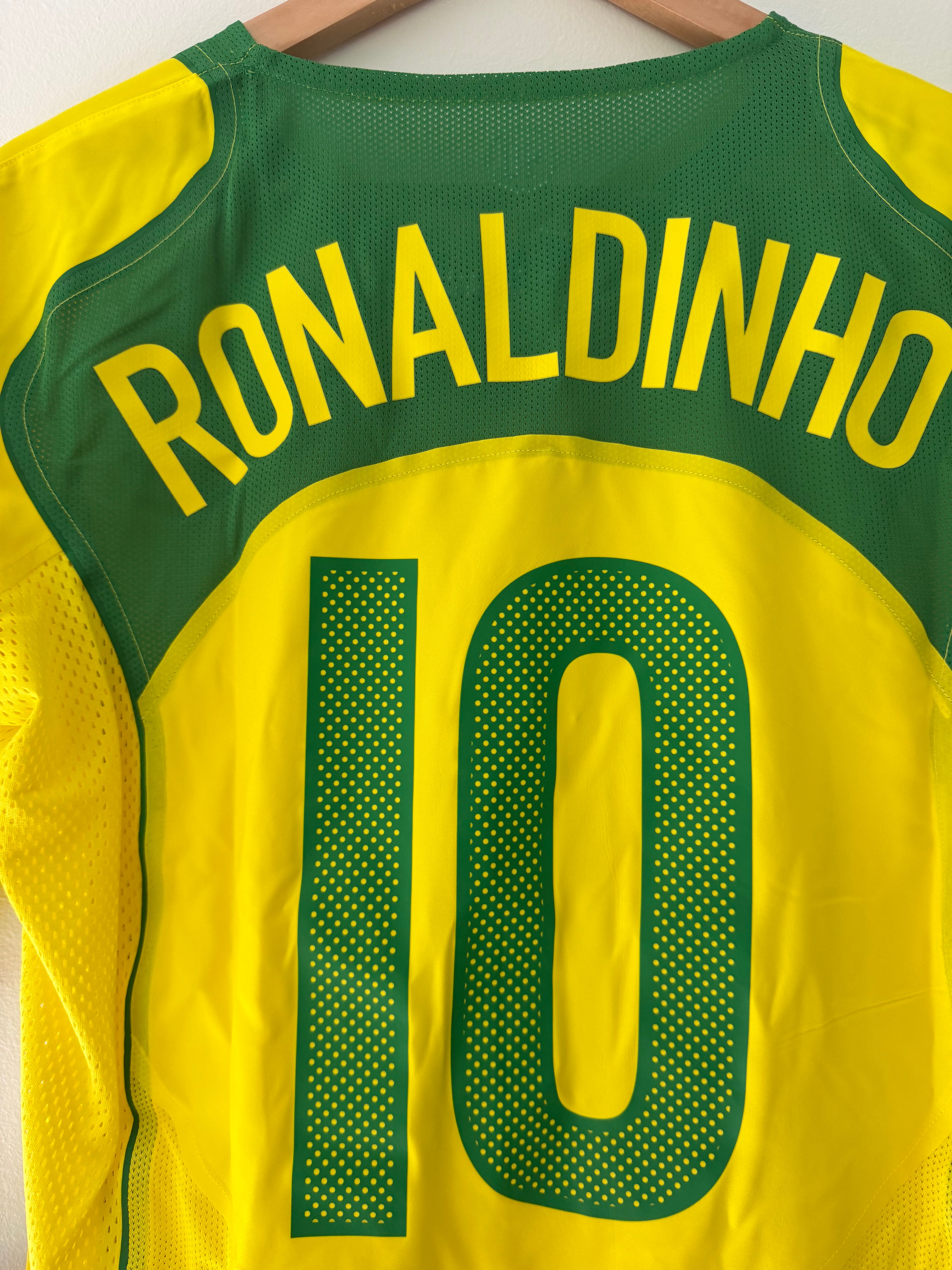 Brazil Home 2004 Ronaldinho Total 90 Reissue